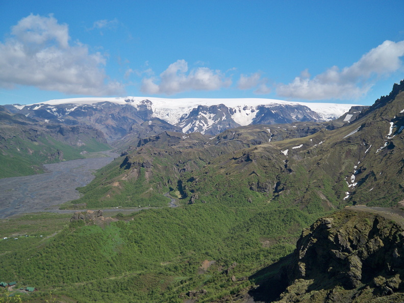 Þórsmörk - Myrdalsjökull glacier from the top of the Réttarfell peak